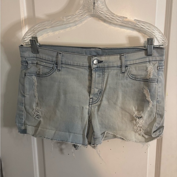 Koral Faded Blue Ripped Jean Shorts size 28 EUC - Picture 1 of 4